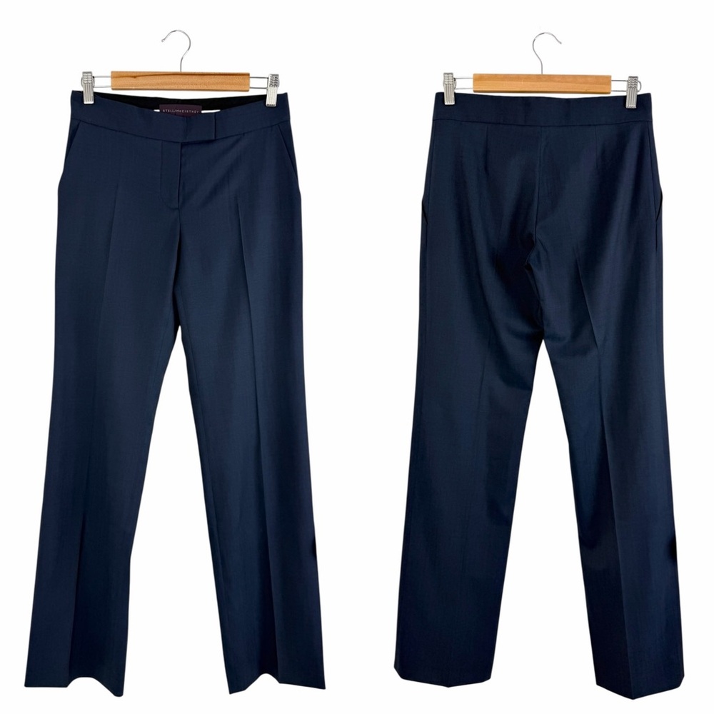Stella McCartney Wool Trouser Pants Navy Blue Size 36 IT 0-2 US - Picture 4 of 9